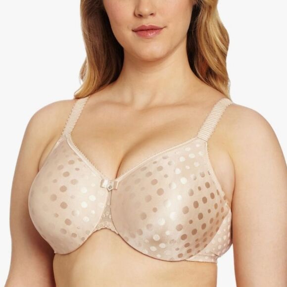 wacoal full figure spot on seamless underwire bra #855285 sand beige 38ddd - Picture 1 of 6